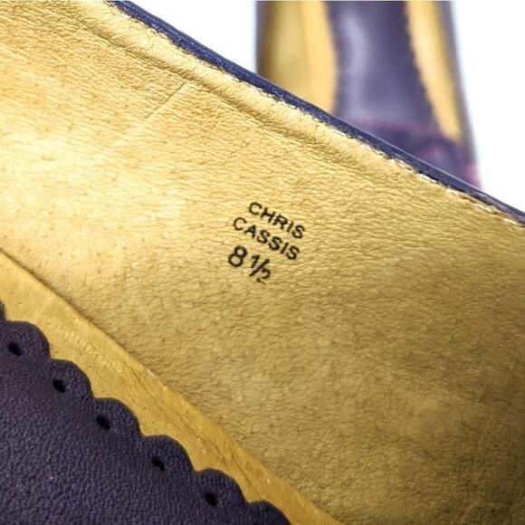 DONALD PLINER Cassis Purple Heeled Loafers 8.5 - Picture 8 of 9